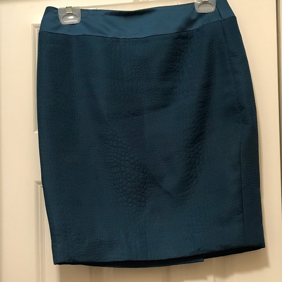 Albert Nipon  animal print Teal skirt - Picture 1 of 3